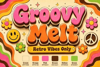 Groovy Melt Font for Retro & Fun Design Projects