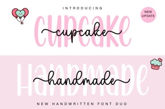 The Handmade Cupcake Duo Font for Creative Projects